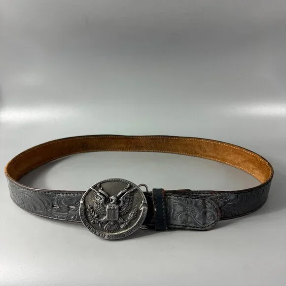 Bergamot Brassworks Floral Belt Buckle s-l400.jpg main image 3
